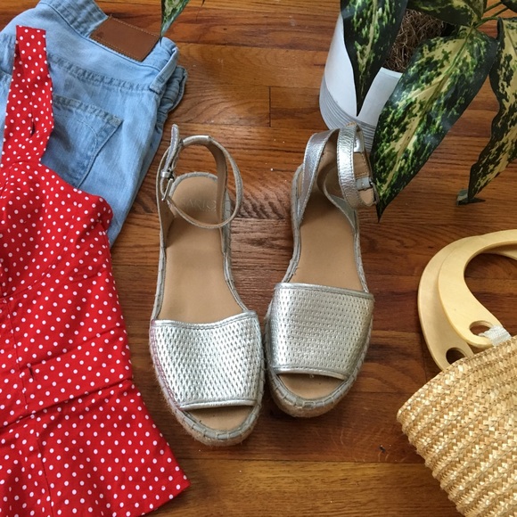 Franco Sarto Shoes - Franco Sarto Silver Espadrilles